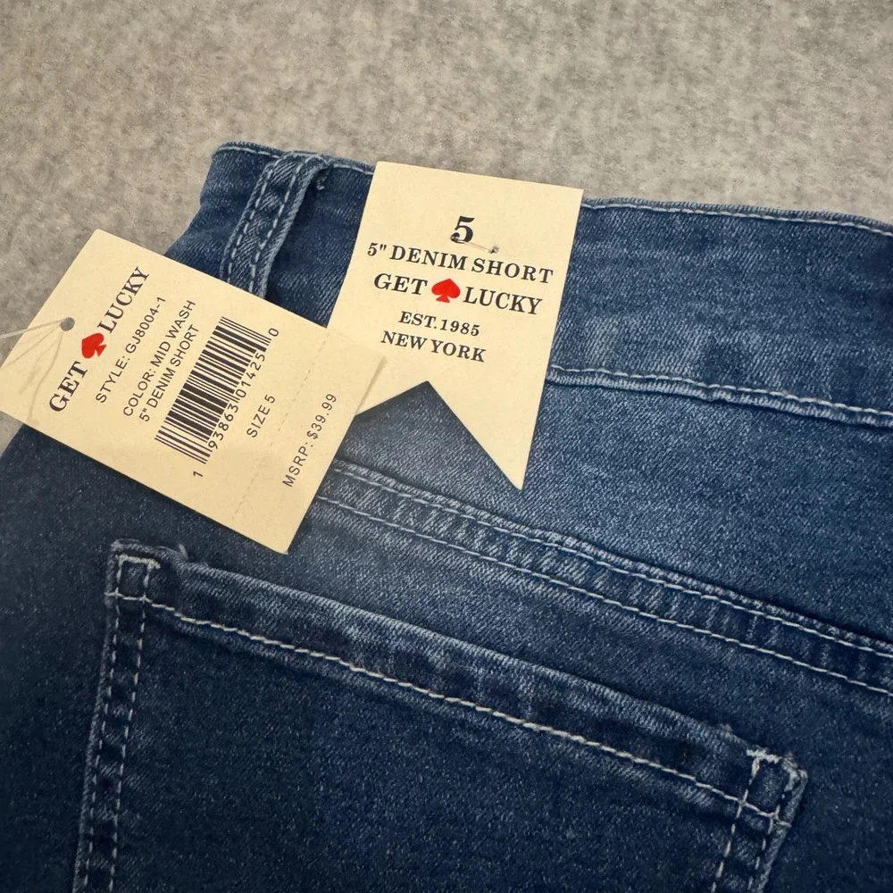 Get Lucky Brand Womens High Rise Button Fly Denim Shorts‎ Size 5 NEW JORTS